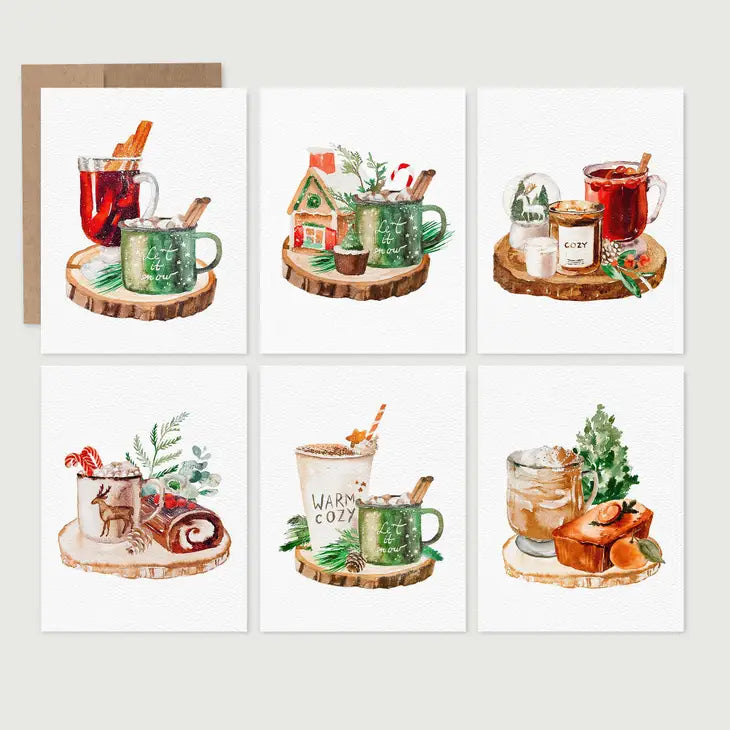 Set of 6 Holiday Greeting Cards