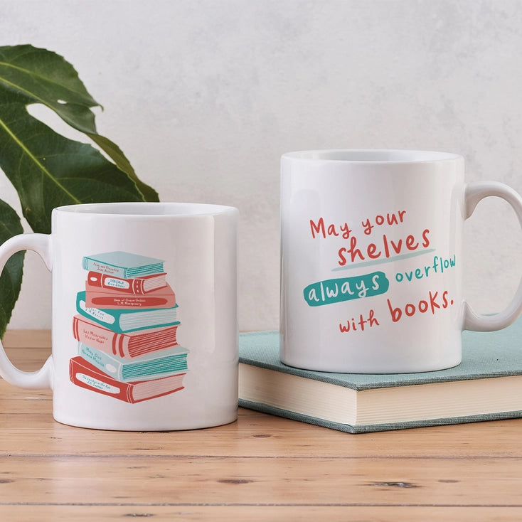 'May Your Shelves Overflow' Mug