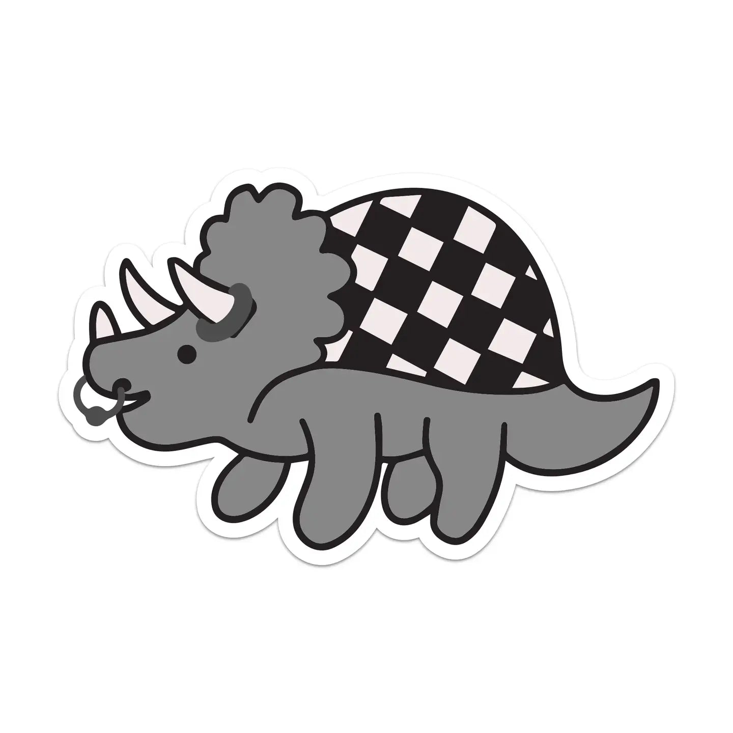 Emo Triceratops Sticker