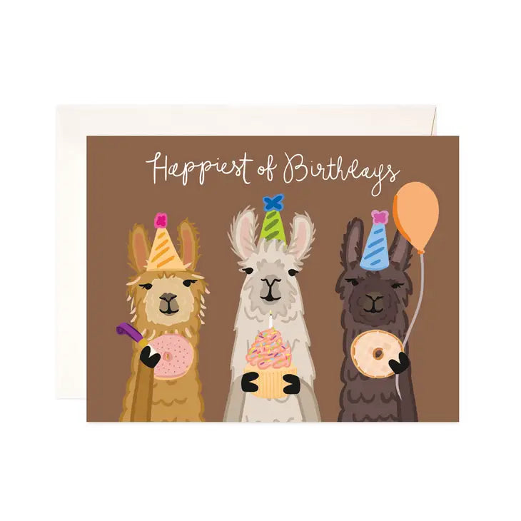 Llama Birthday Card