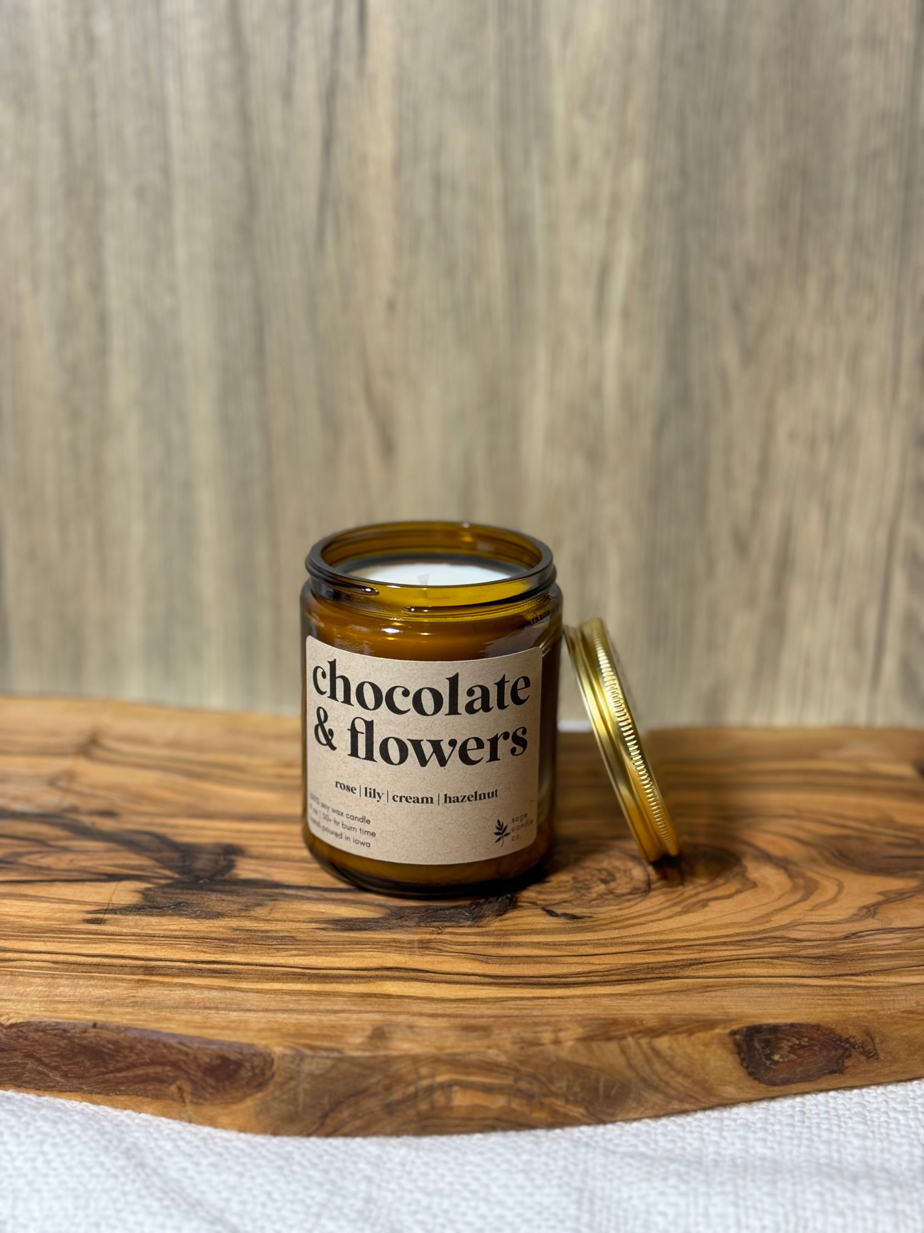 Chocolate & Flowers - 9 oz Candle