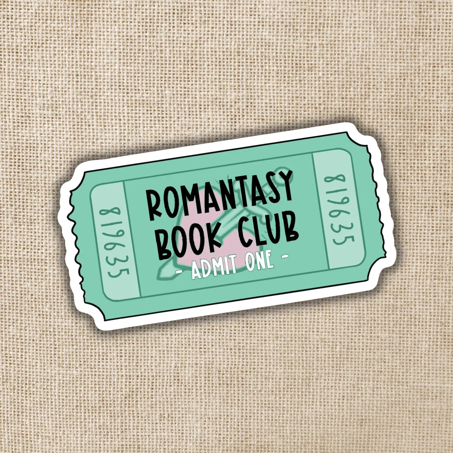 Romantasy Book Club Ticket Sticker