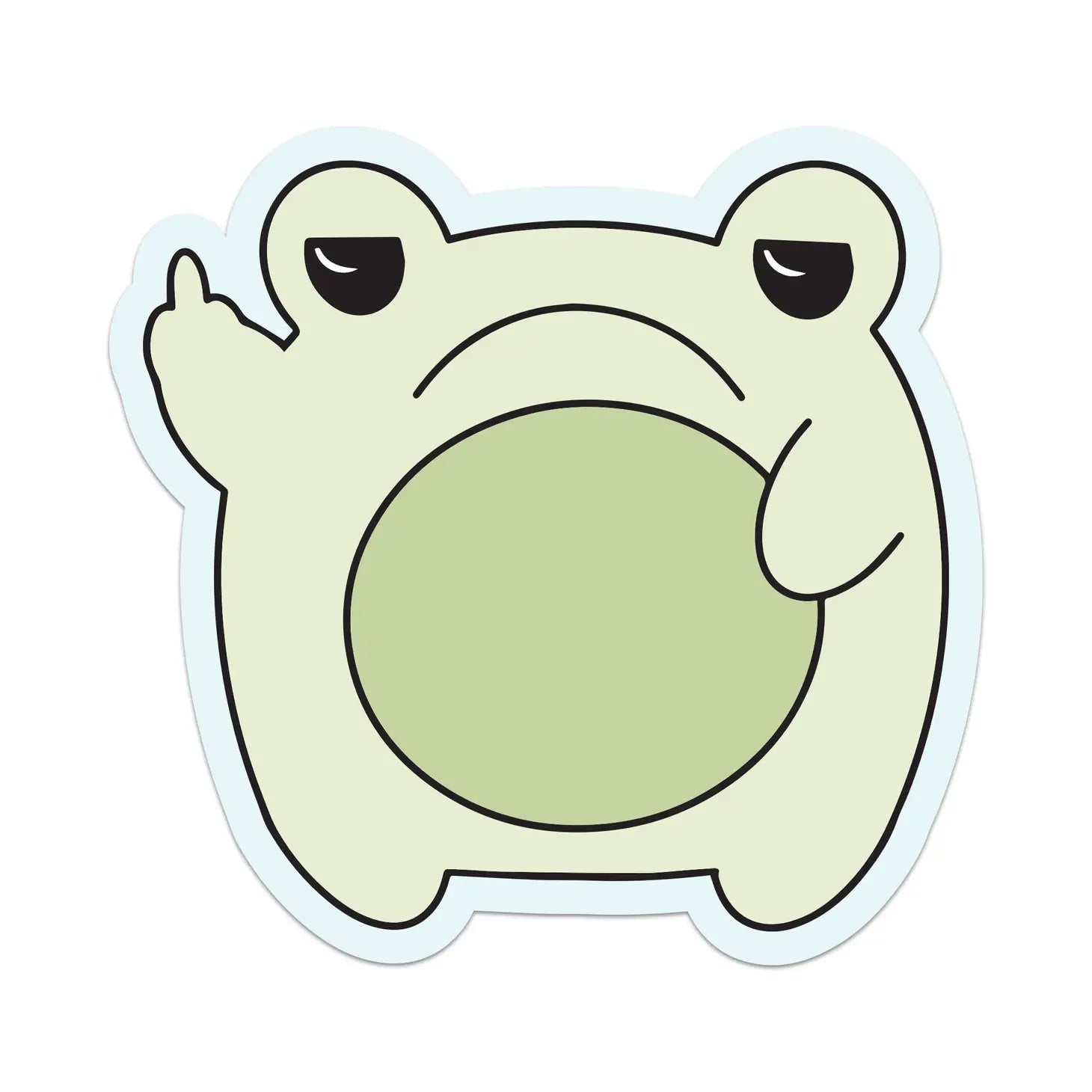 Grumpy Frog Sticker