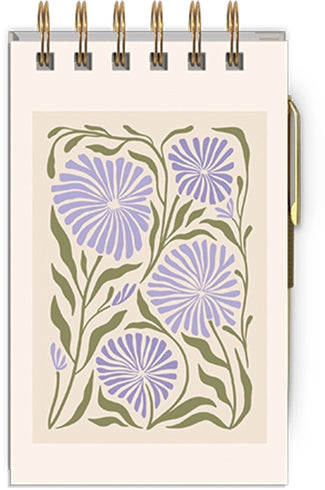 Spiral Notepad with Pen Flower Market Allium