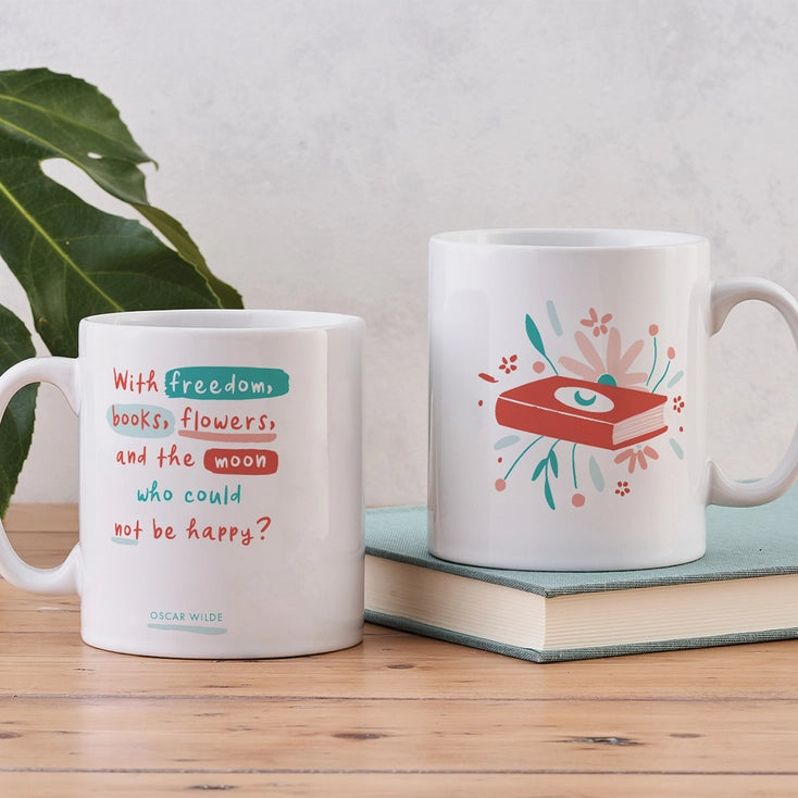 'Freedom and Books' Mug