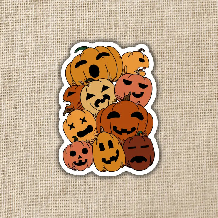 Jack O Lantern Pumpkin Pile Sticker