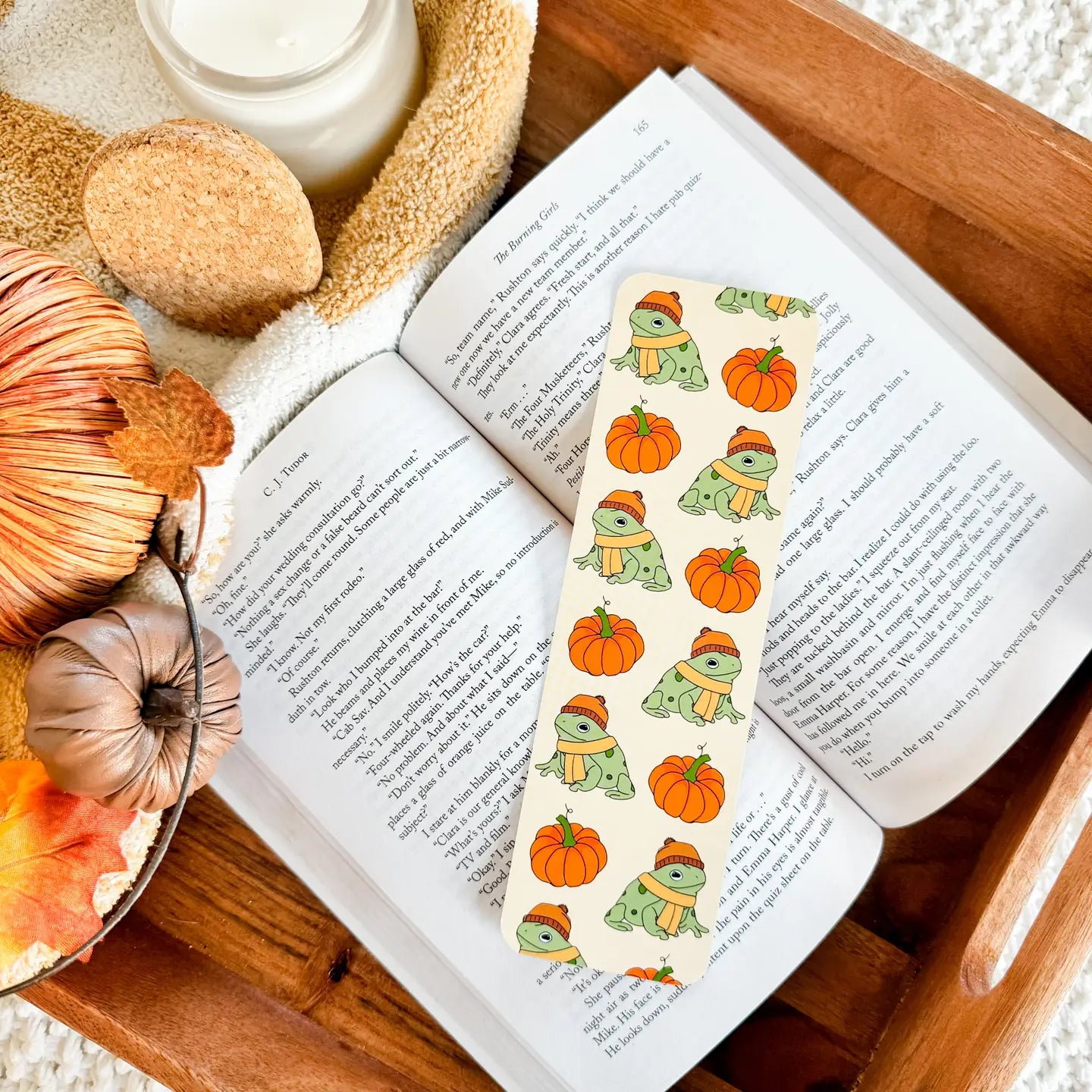 Fall Frogs Bookmark