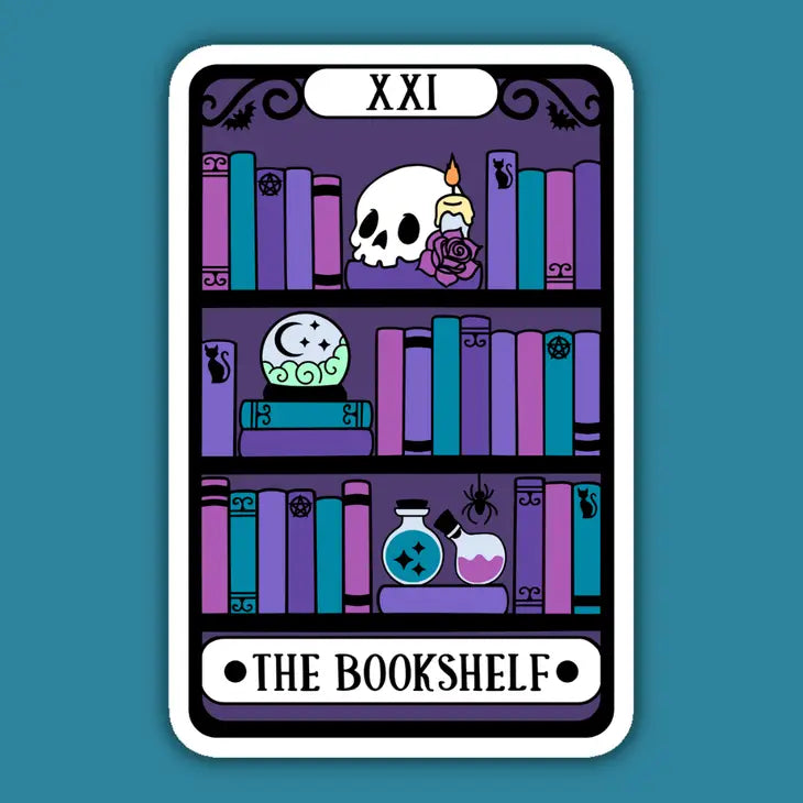 The Bookshelf Tarot Card Sticker