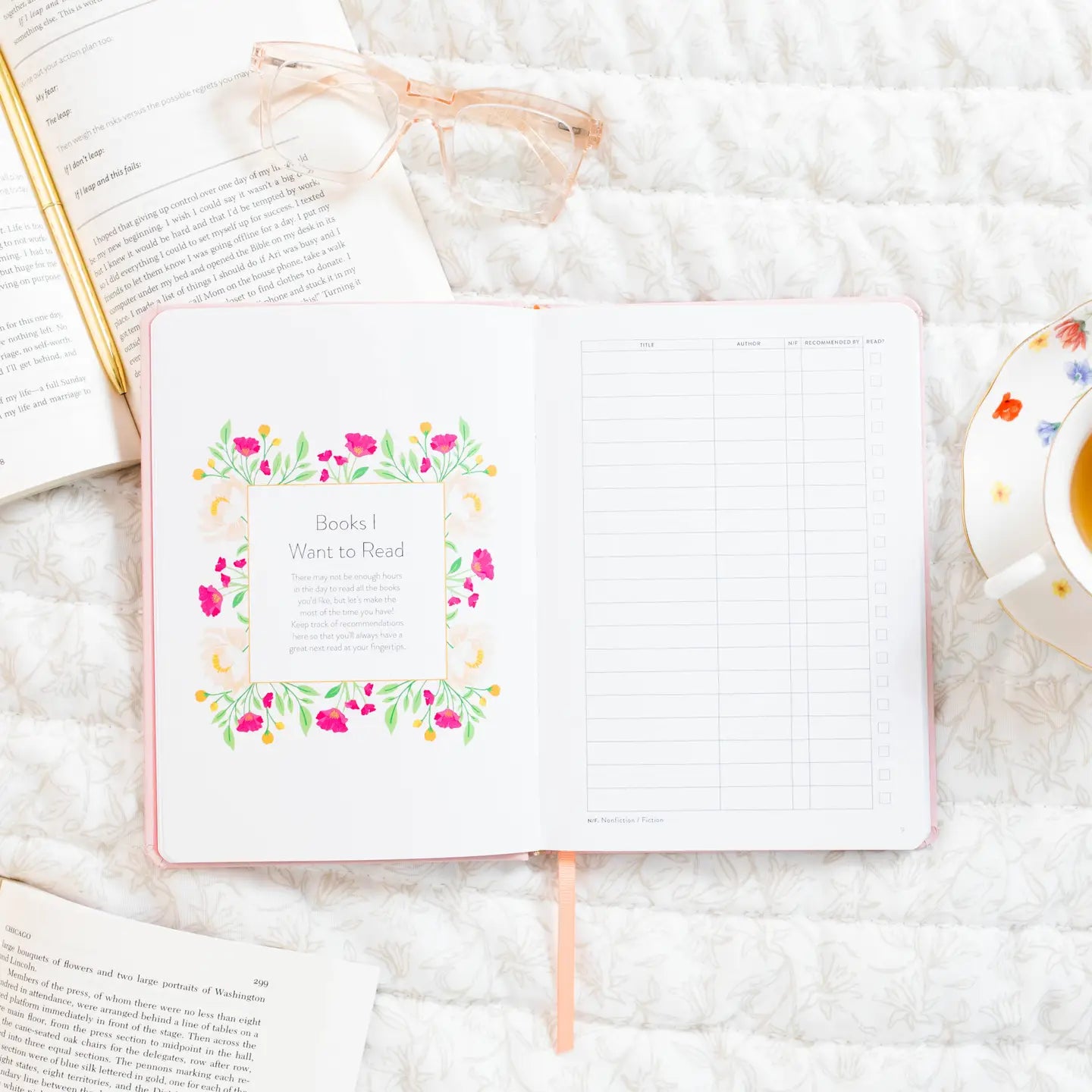 Cultivated Reading Journal - Blush Blooms