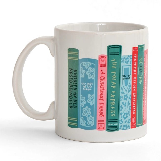 Holiday Book Stack Mug