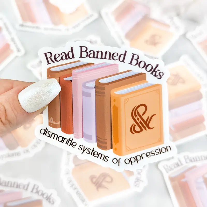 Read Banned Books Vinyl Sticker