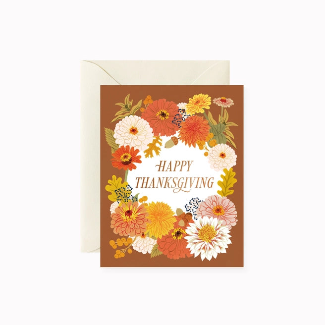 Fall Florals Thanksgiving  | Greeting Card