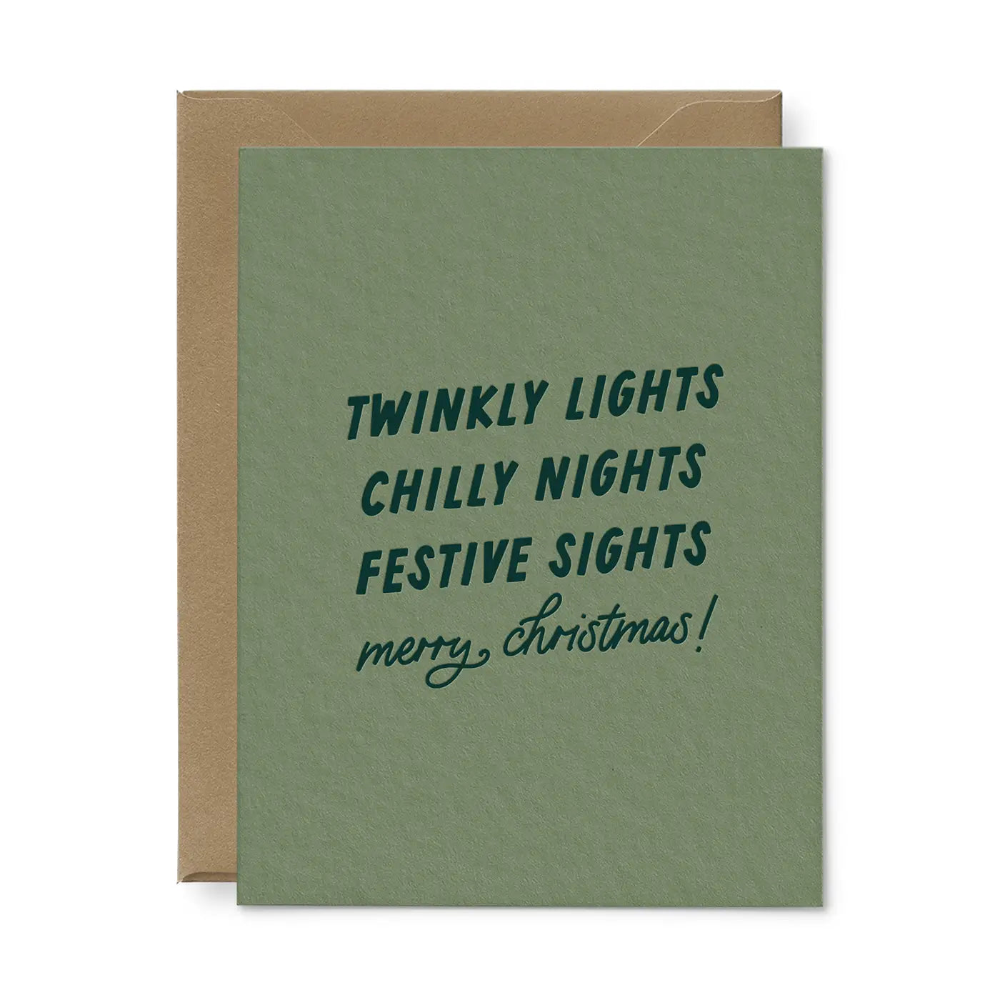 Twinkly Lights Christmas Greeting Card