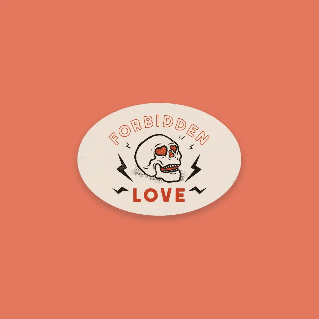 Bookish Literary Trop Sticker - Forbidden Love