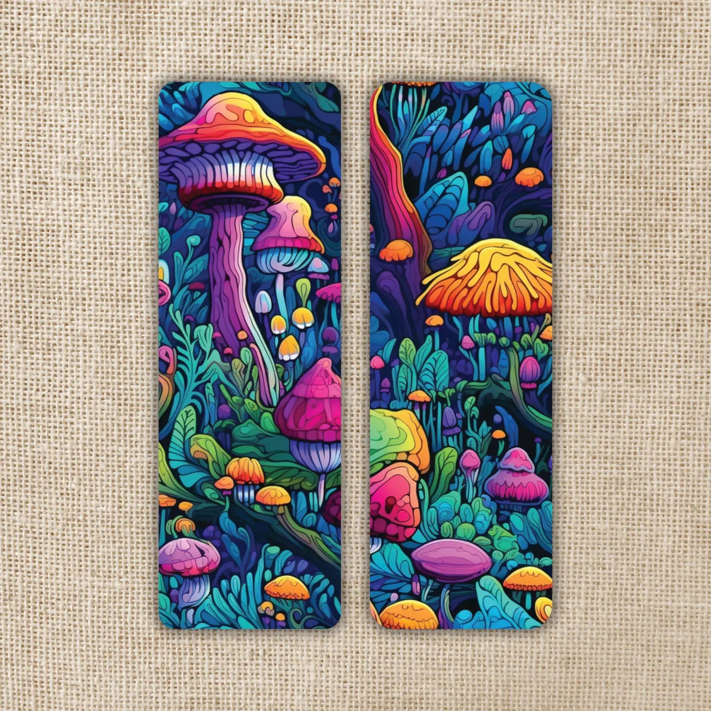 Psychadelic Mushroom Forest Light Scene Bookmark