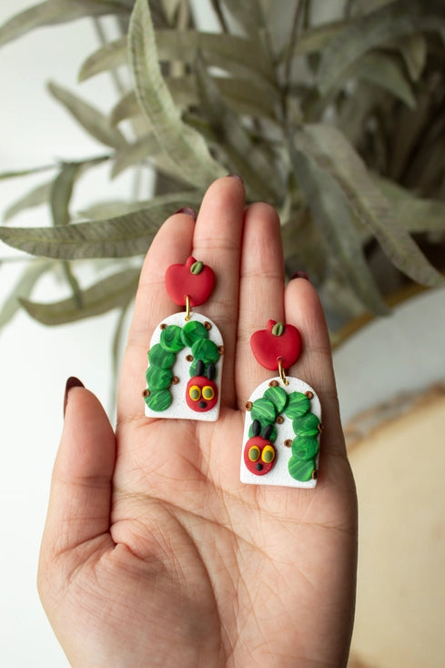 Very Hungry Caterpillar Dangle Earrings