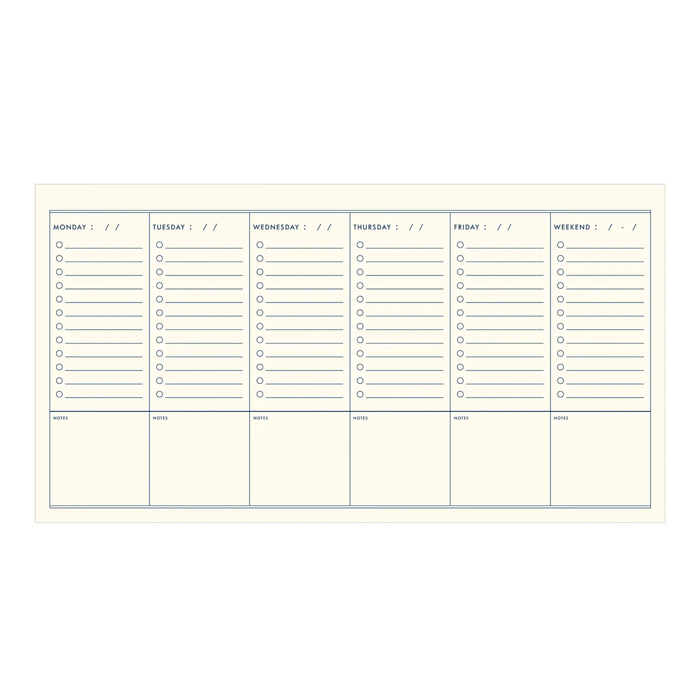 Mushroom Weekly Planner