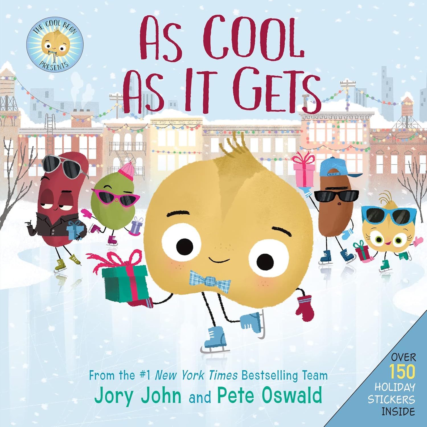 The Cool Bean Presents: As Cool as It Gets: Over 150 Stickers Inside! a Christmas Holiday Book for Kids (Food Group) - by Jory John (Hardcover)