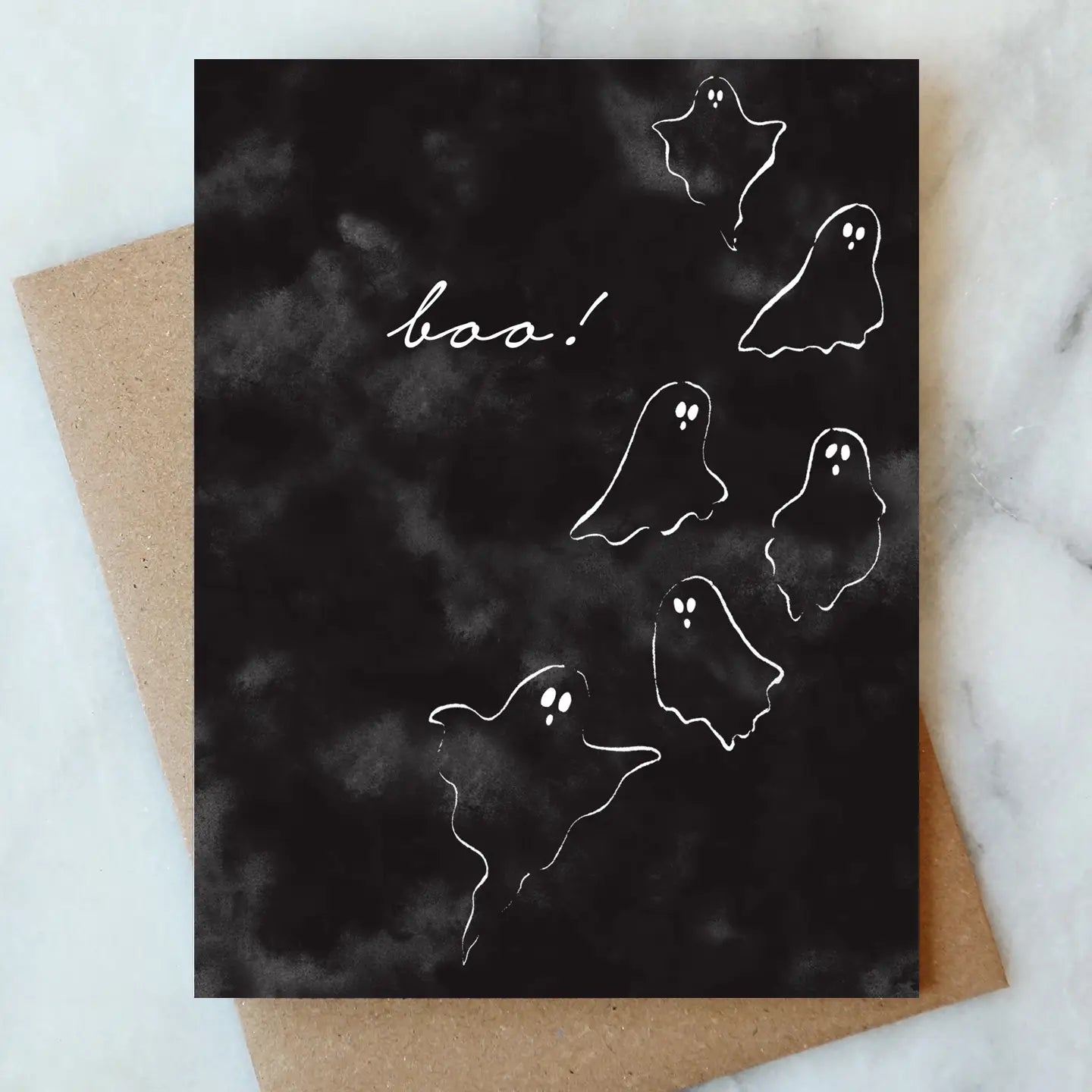 Ghosts Halloween Greeting Card | Fall Holiday Card