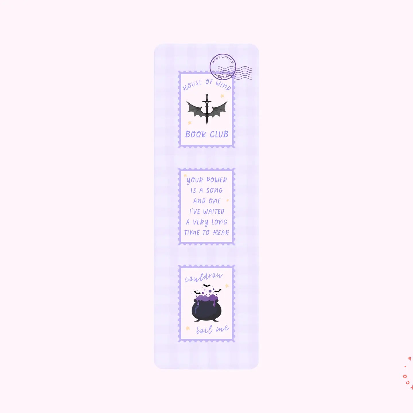 A Court of Thorns and Roses Stamps - Cassian and Nesta Bookmark