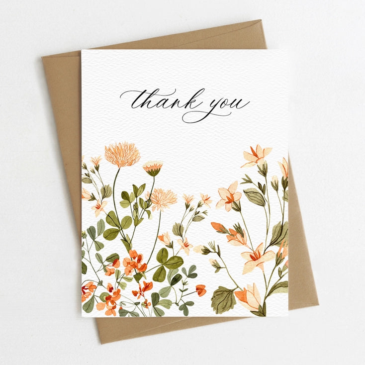 Thank You Floral Greeting Card