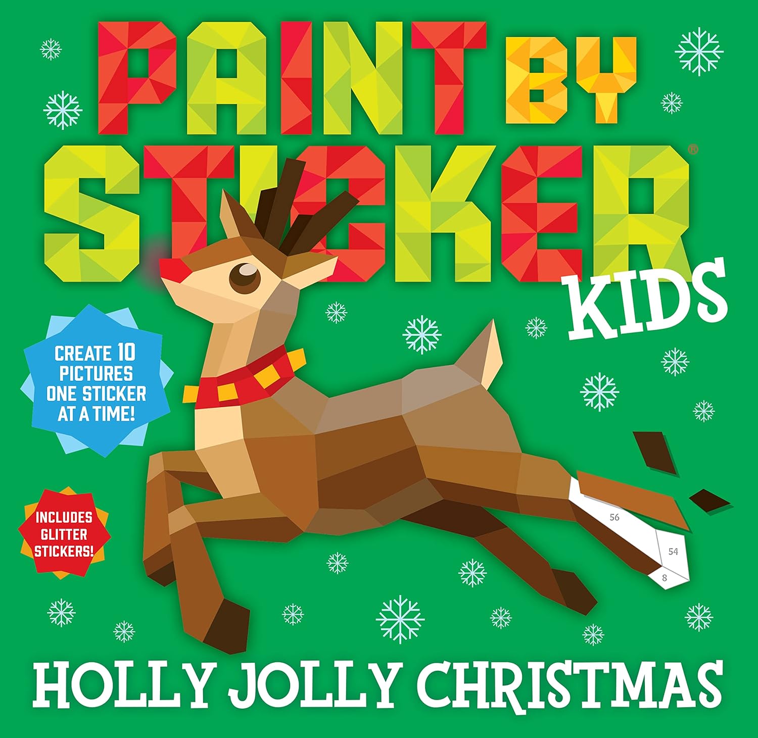 Paint by Sticker Kids: Holly Jolly Christmas: Create 10 Pictures One Sticker at a Time! Includes Glitter Stickers (Paint by Sticker)