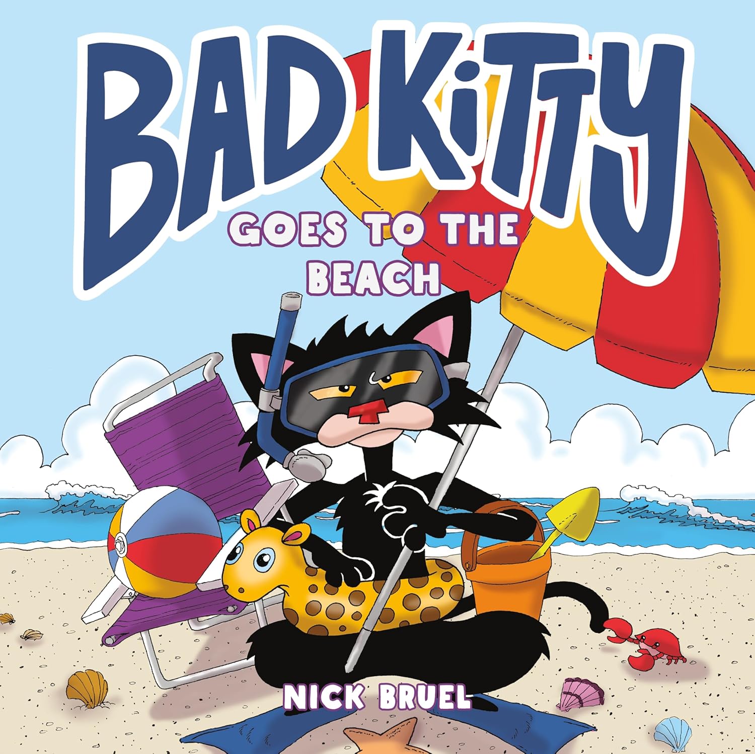 Bad Kitty Goes to the Beach (Bad Kitty) - by Nick Bruel (Hardcover)