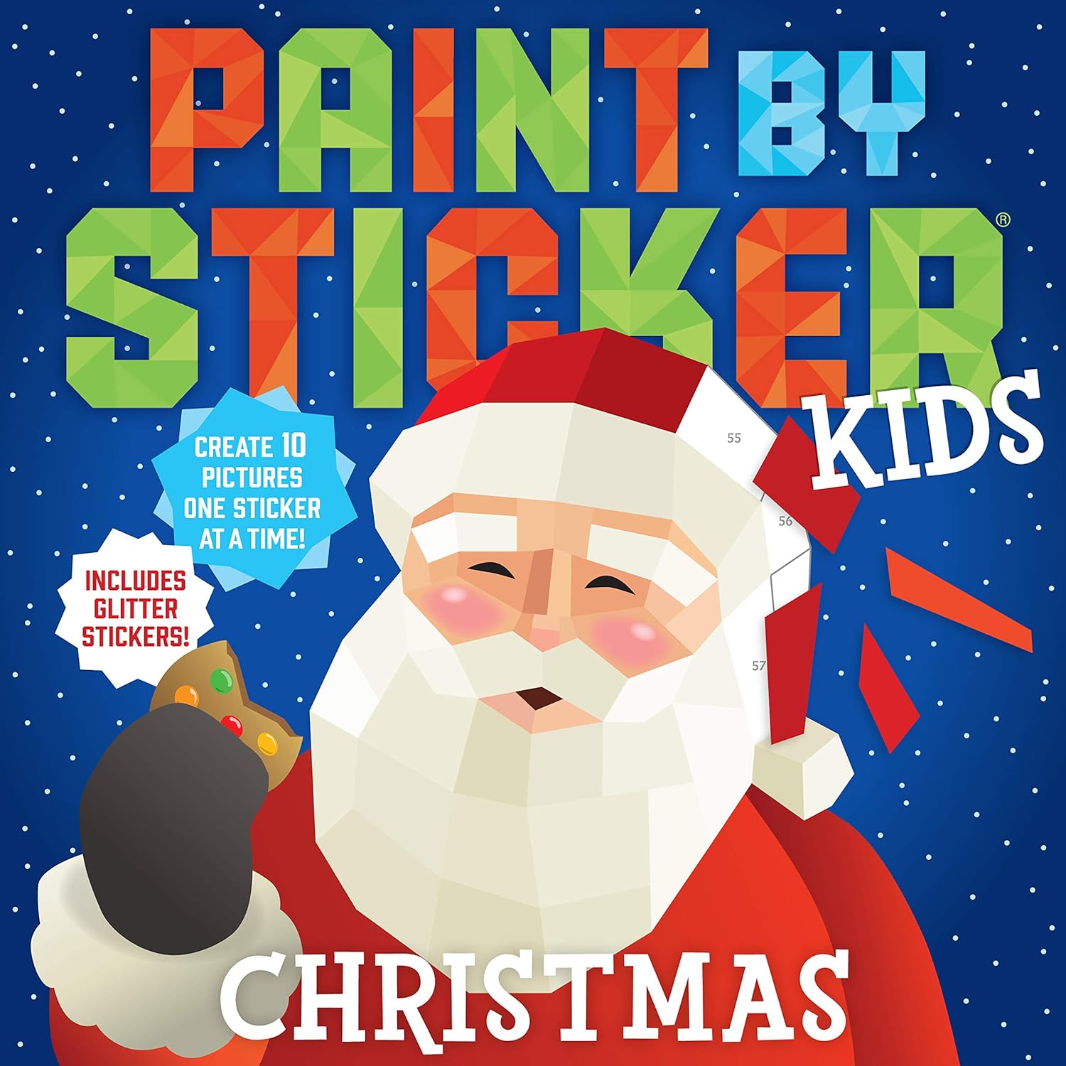 Paint by Sticker Kids: Christmas: Create 10 Pictures One Sticker at a Time! Includes Glitter Stickers (Paint by Sticker)