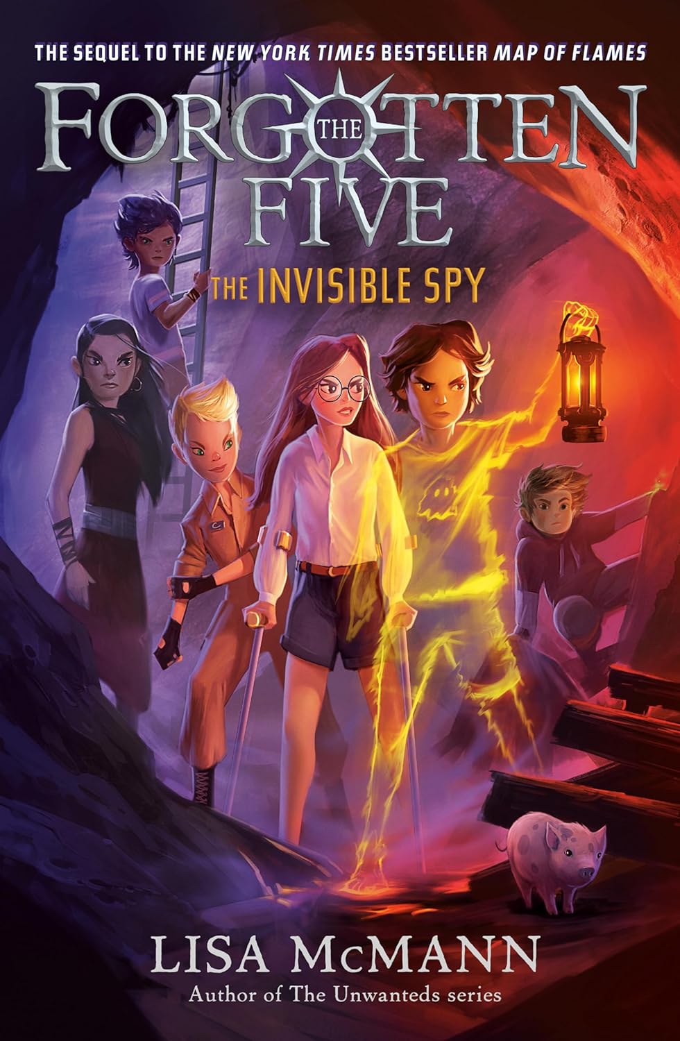 The Invisible Spy (the Forgotten Five, Book 2) - by Lisa McMann (Hardcover)