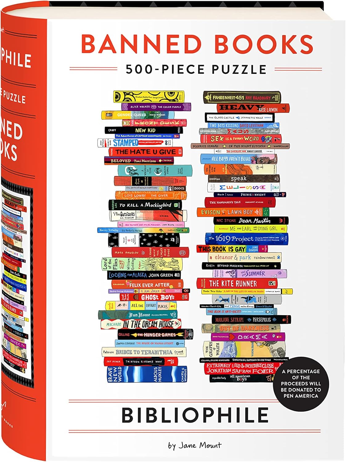 Bibliophile Banned Books 500-Piece Puzzle (Bibliophile) - by Jane Mount