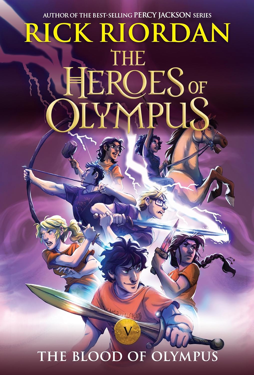 The Heroes of Olympus, Book Five: Blood of Olympus (New Cover) (Heroes of Olympus #5)- by Rick Riordan