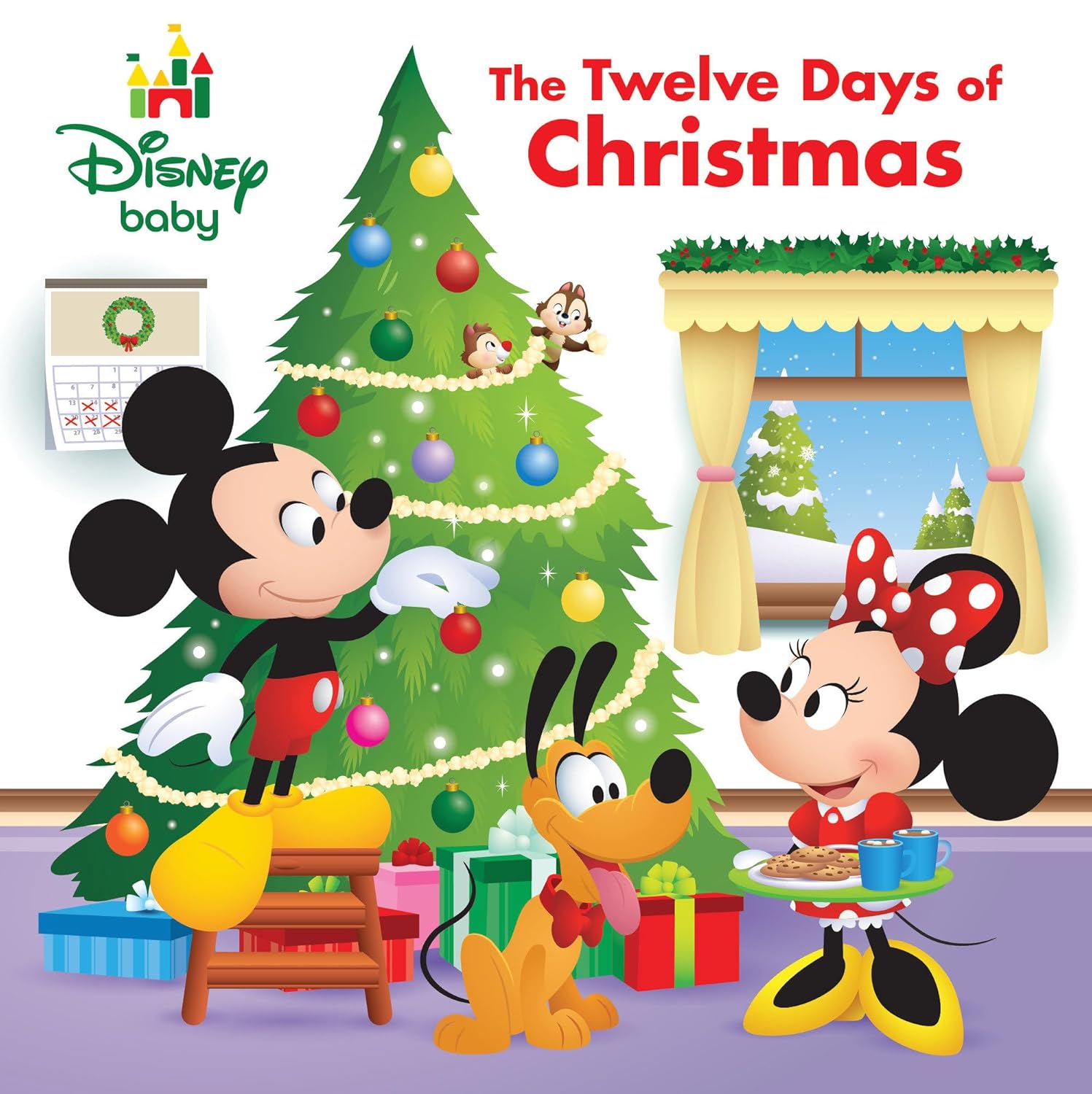 Disney Baby: The Twelve Days of Christmas - by Elizabeth Rudnick (Board Book)