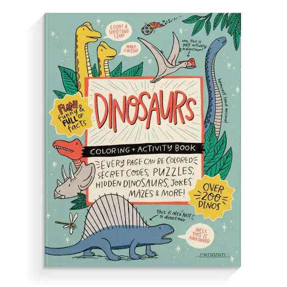 Dinosaur Coloring + Activity Book