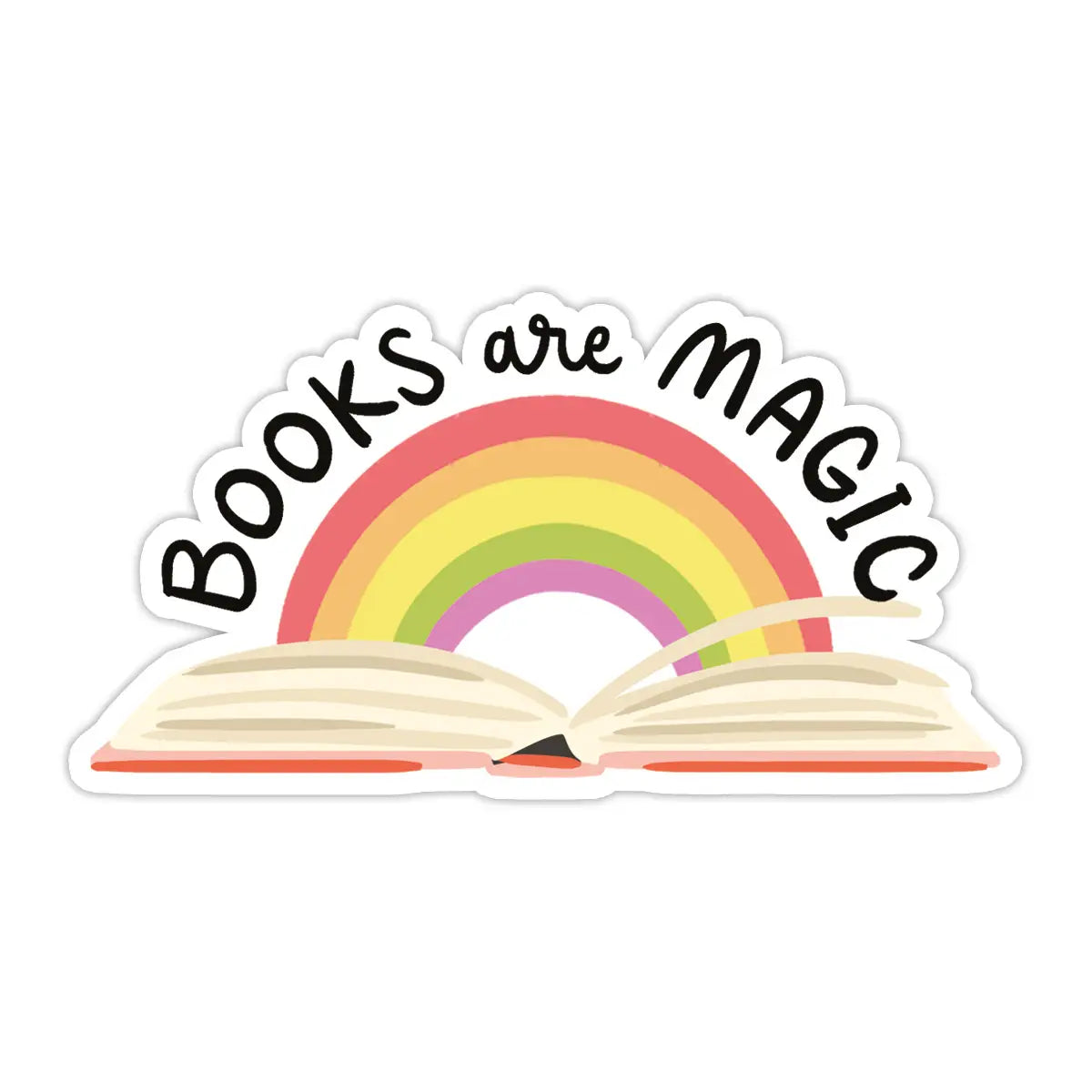 Books Are Magic Vinyl Sticker