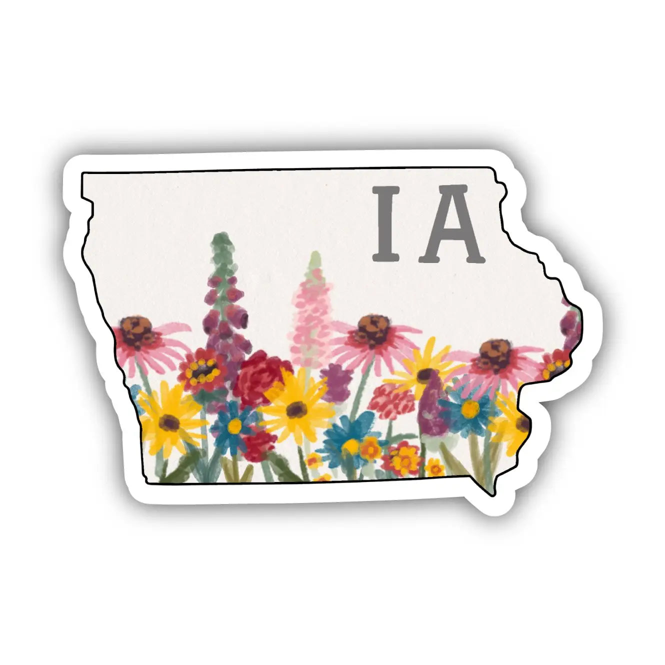 Iowa Painterly Pattern Sticker