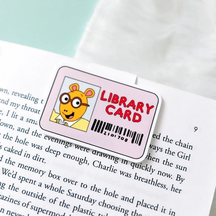 Library Card Magnetic Bookmark