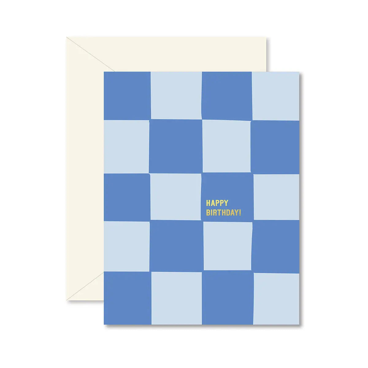 Blues Checkerboard Birthday Greeting Card