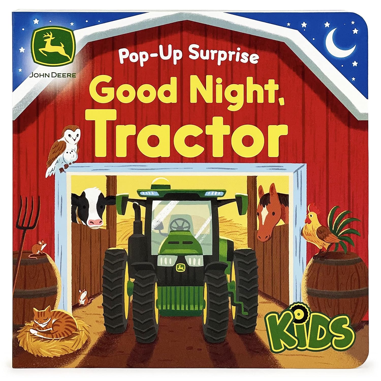 John Deere Kids Pop-Up Surprise Good Night, Tractor (Pop-Up Surprise) (board book)