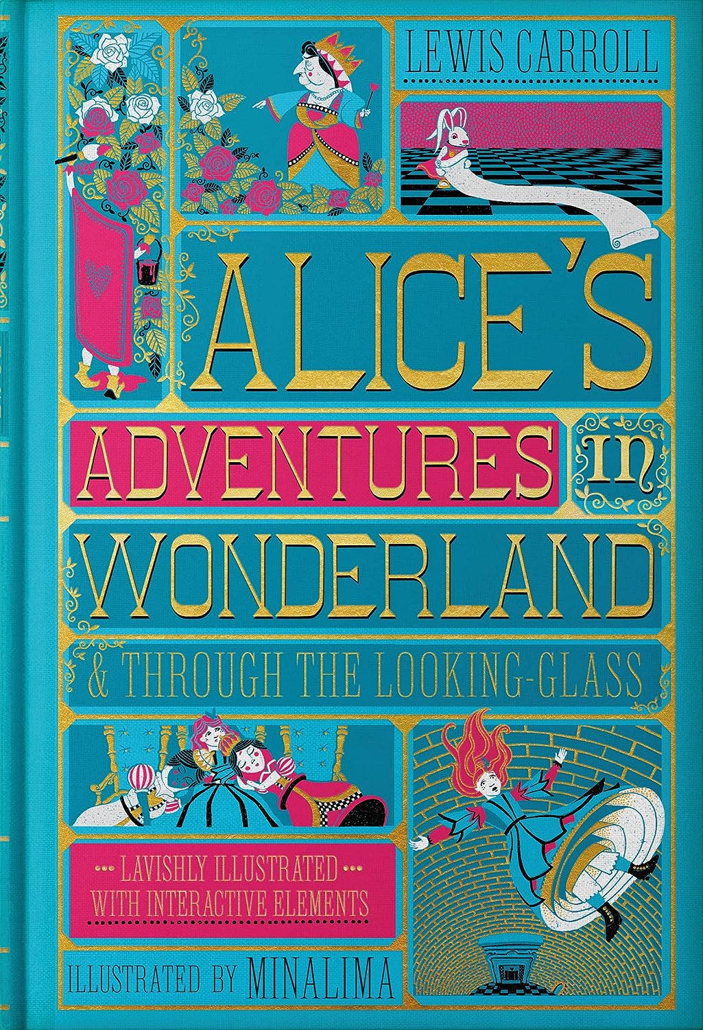 Alice's Adventures in Wonderland (Minalima Edition): (Illustrated with Interactive Elements) - by Lewis Carroll (Hardcover)