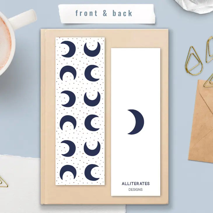 Abstract Celestial Moons Bookmark