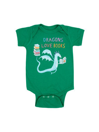 Dragons Love Books Baby Bodysuit