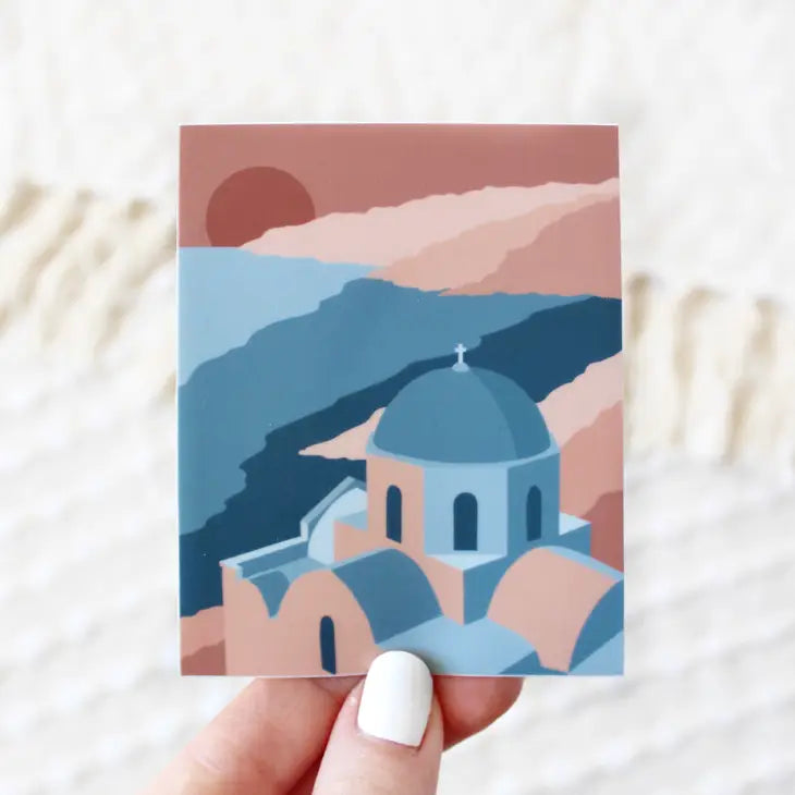 Santorini Sunset Sticker