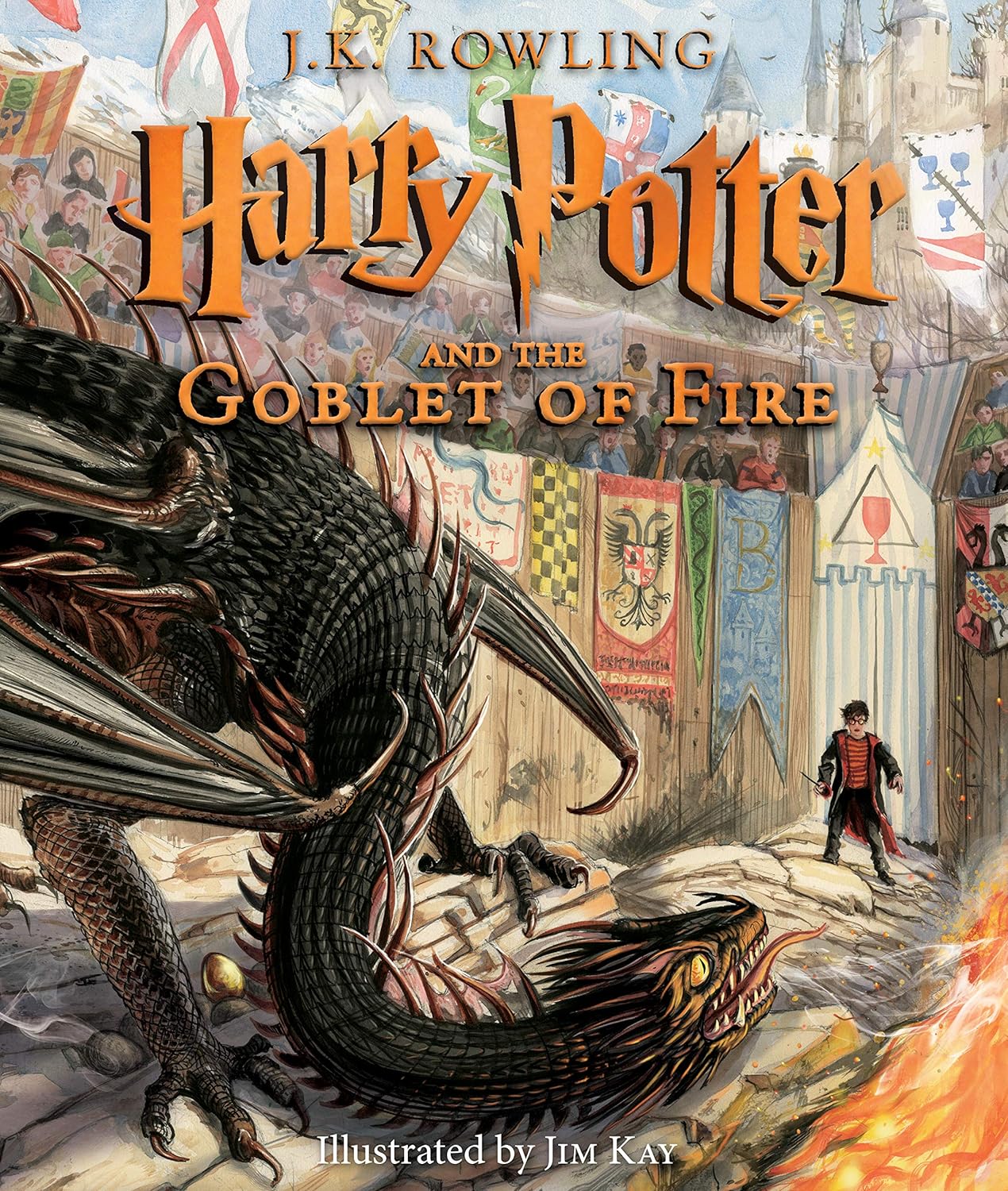 Harry Potter and the Goblet of Fire: The Illustrated Edition (Harry Potter, Book 4): Volume 4  - by J. K. Rowling (Hardcover)