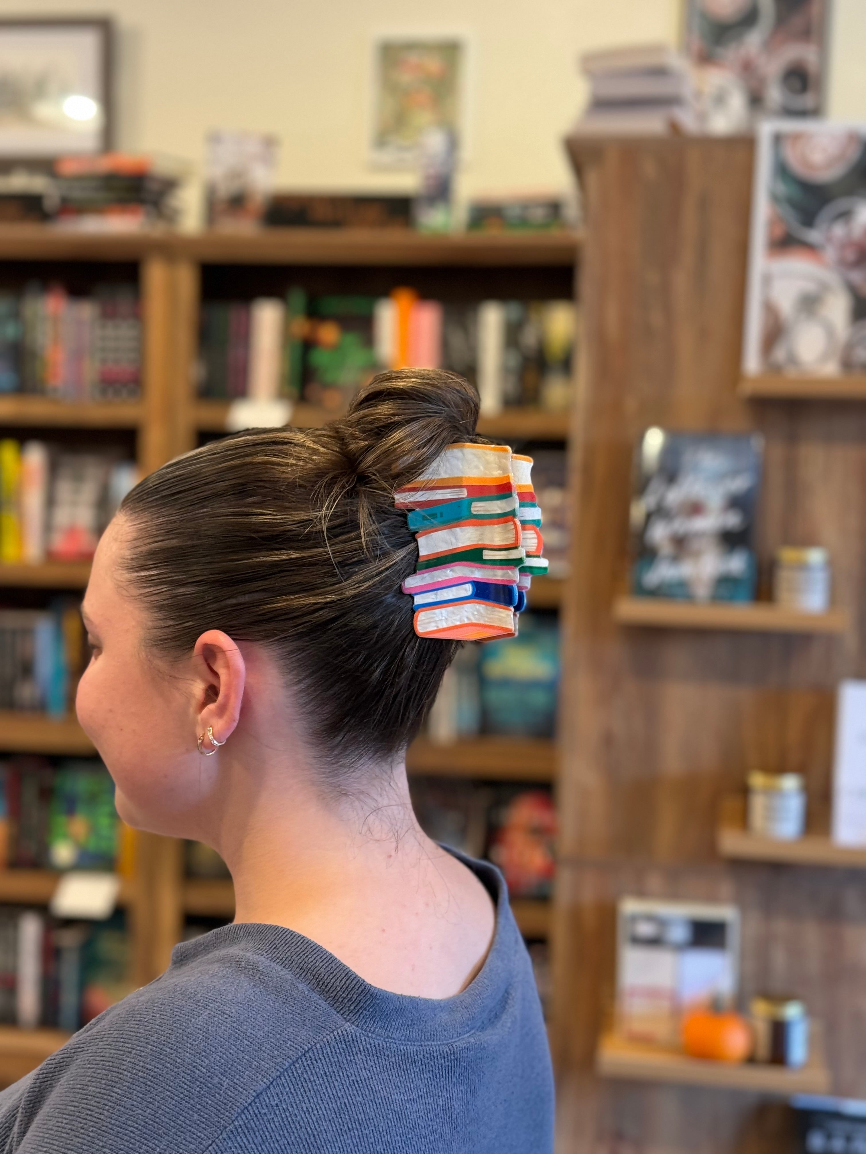 Read My Clips Book Stack Reading Bookstore Bookish Hair Claw