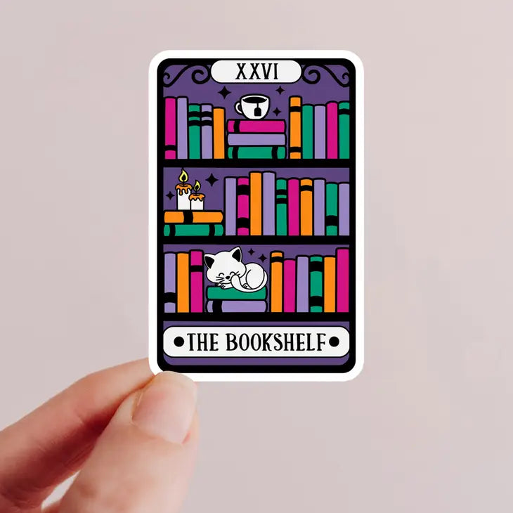 Tarot Card Bookshelf Sticker