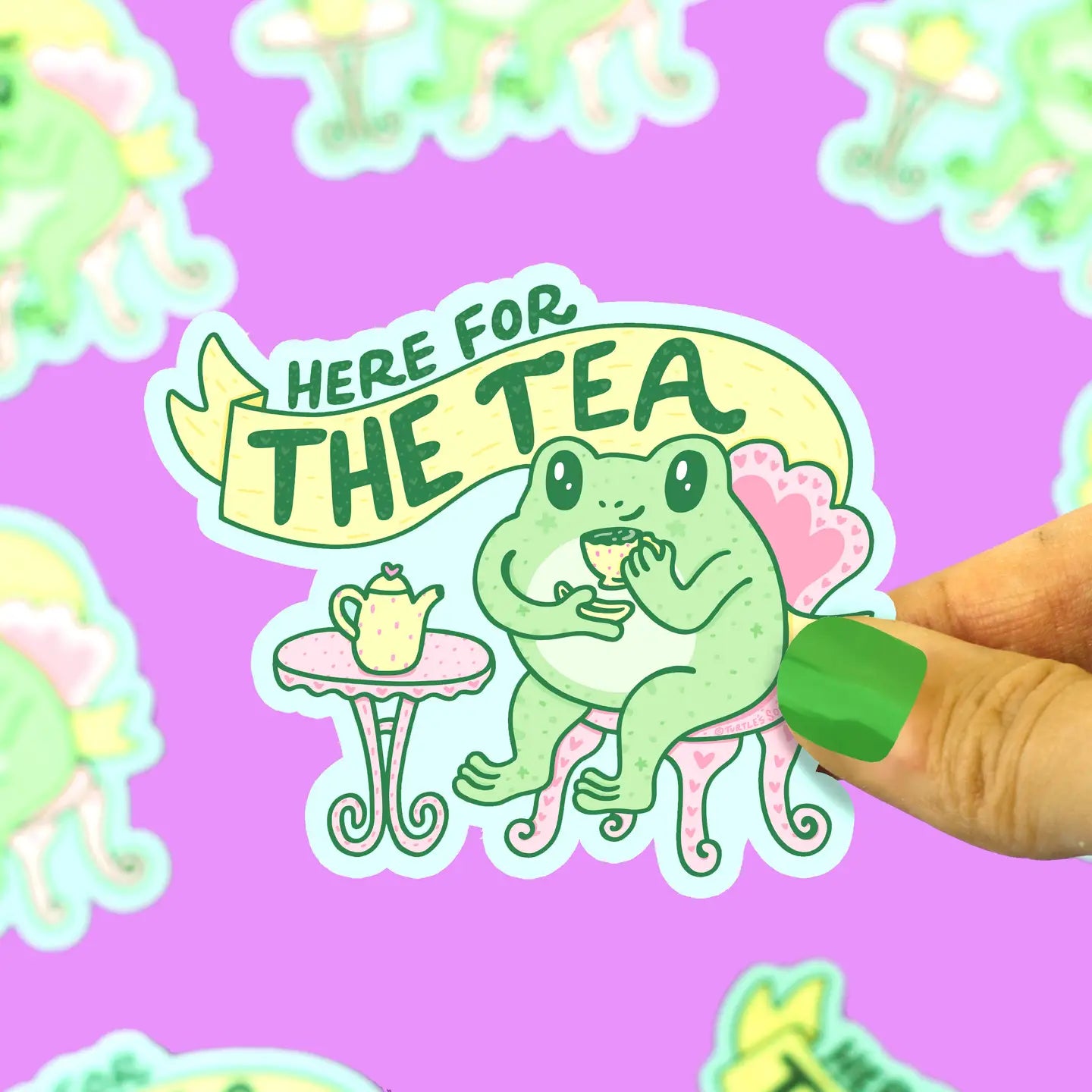 Here For the Tea Vinyl Sticker