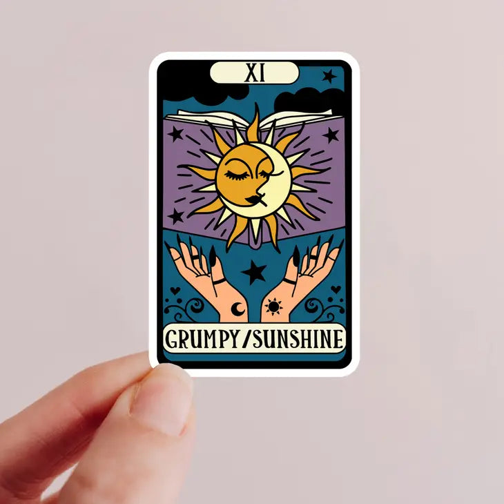 Tarot Card Grumpy Sunshine Sticker