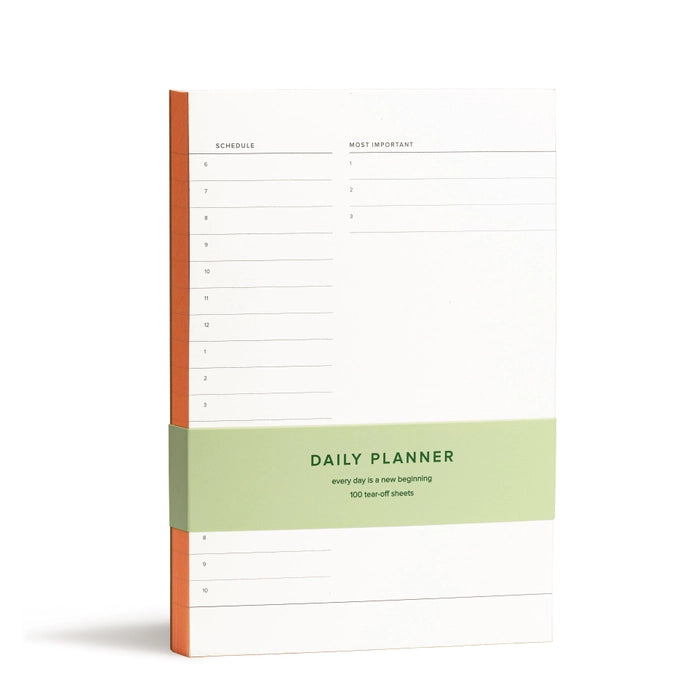 Orange Daily Planner Pad