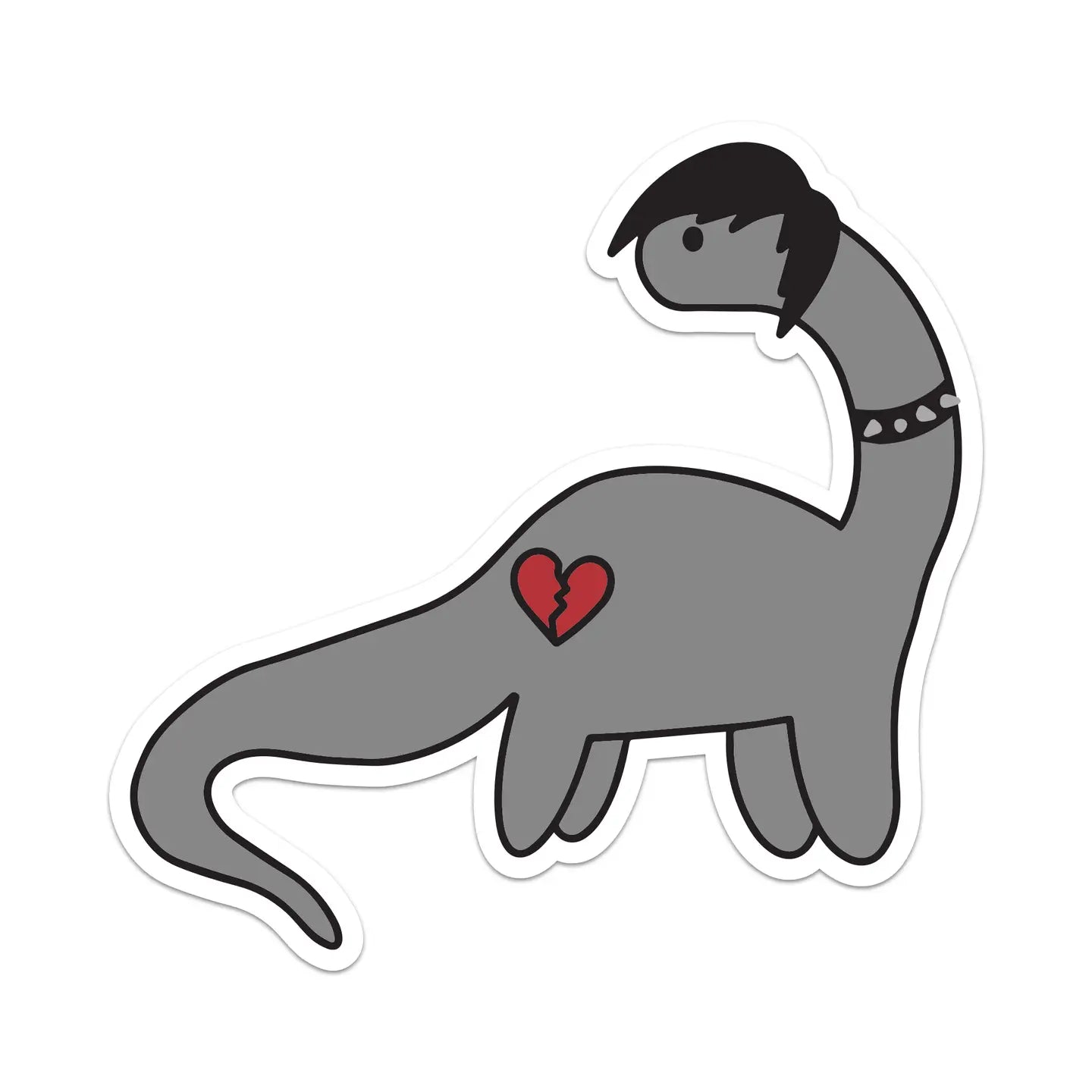 Emo Brontosaurus Sticker