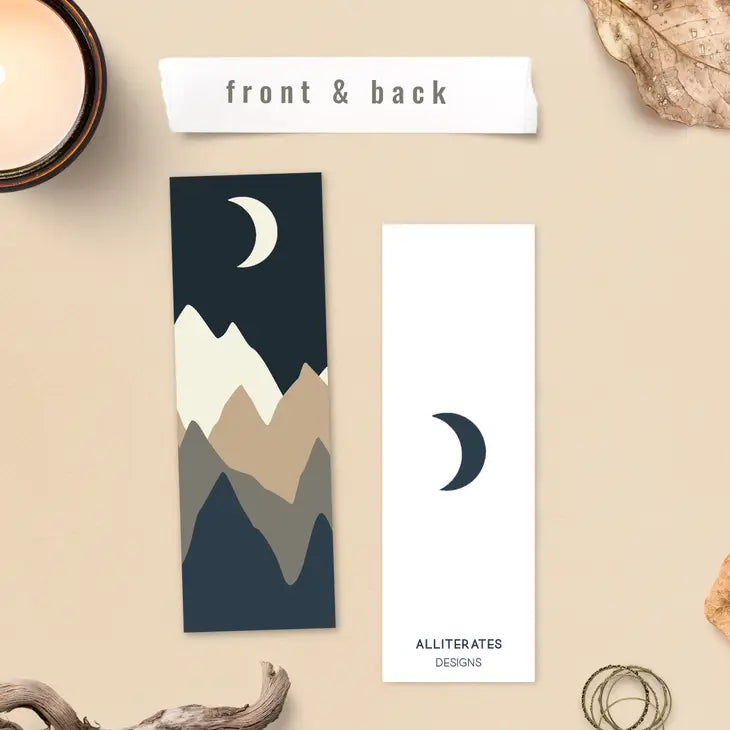 Abstract Night Mountains Bookmark